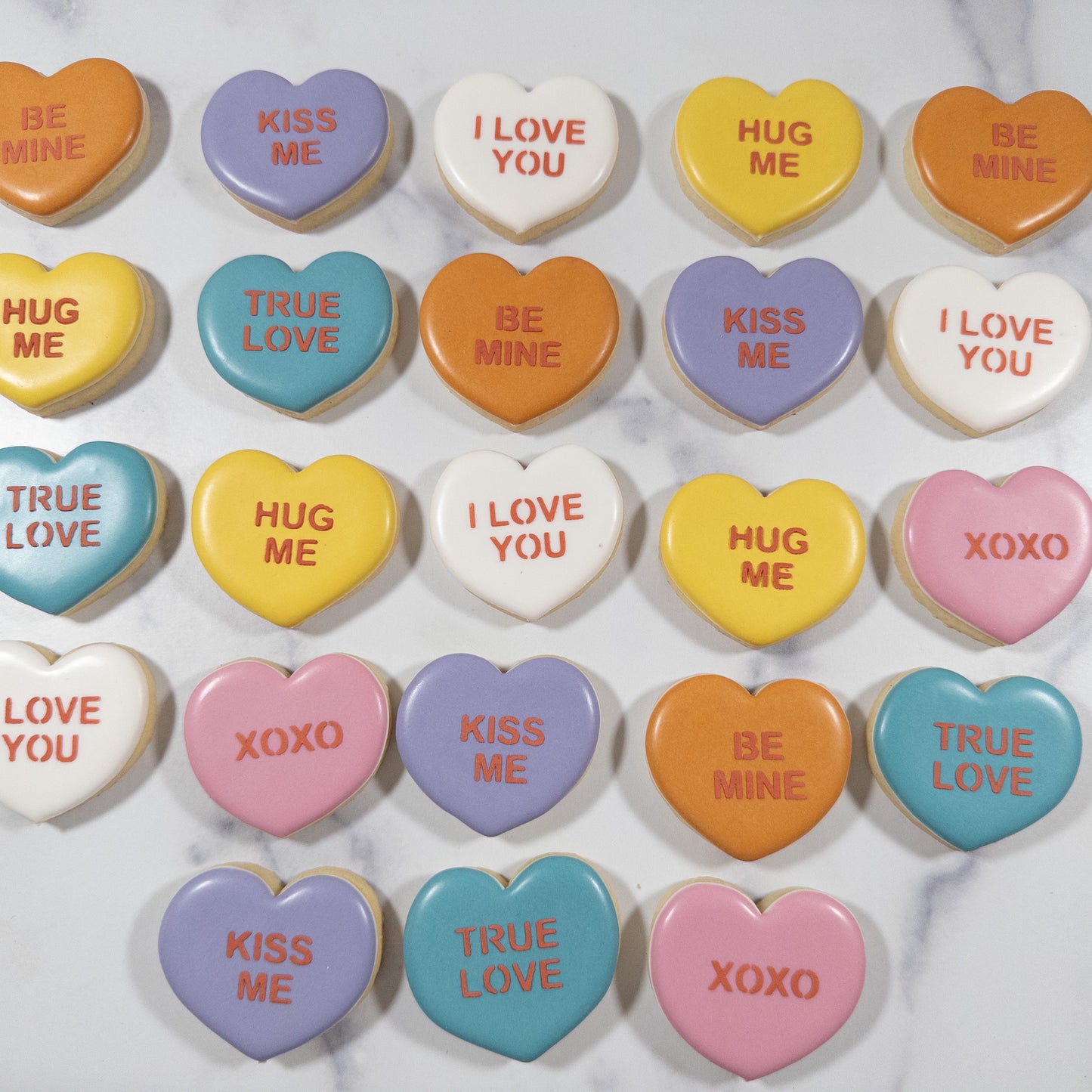 Mini Conversation Heart Sugar Cookies - Pack of 12